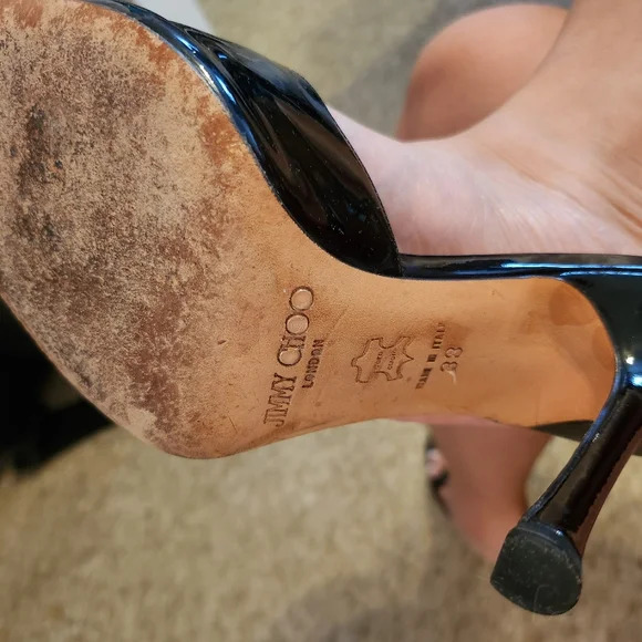 Jimmy Choo Black Patent Sexy Heels - Picture 5 of 5